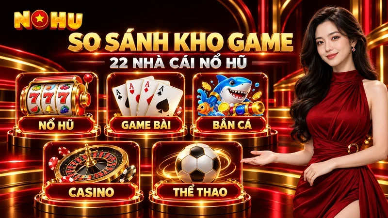 So sánh kho game của 22 nhà cái: nổ hũ, game bài, bắn cá, casino và thể thao